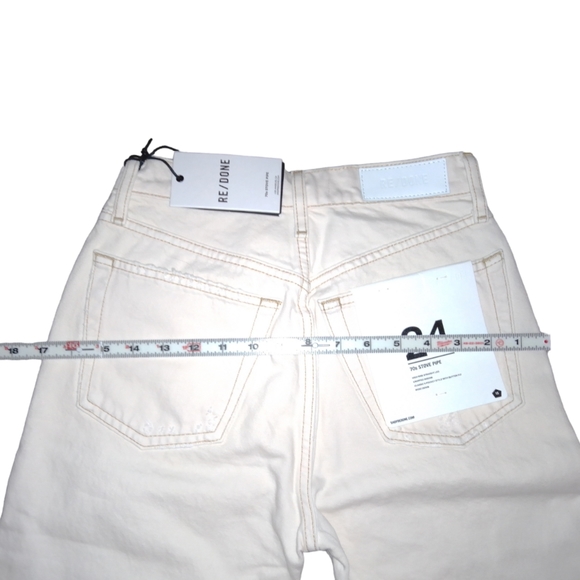 Levi's Redone White Vintage Women's Jeans High Rise Straight Leg Size 24 NWT - Picture 13 of 16